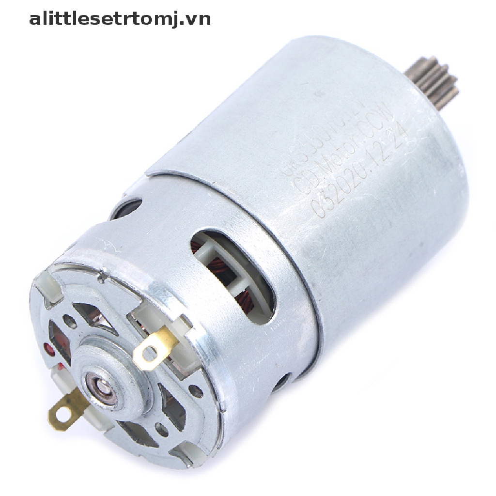【alittlesetrtomj】 12V 19500 RPM DC Motor with Two-speed 9 Teeth High Torque Gear Box for Drill .