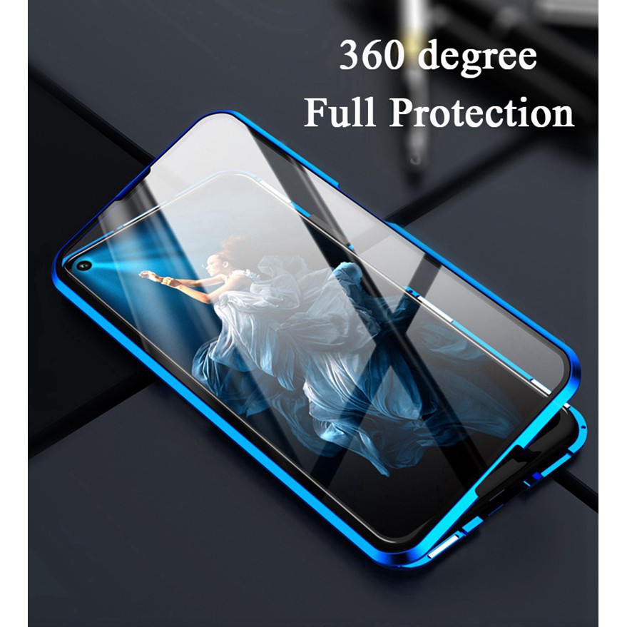 Ốp điện thoại từ tính hai mặt kèm kính cường lực bảo vệ 360 độ cho Xiaomi Mi 10t Pro