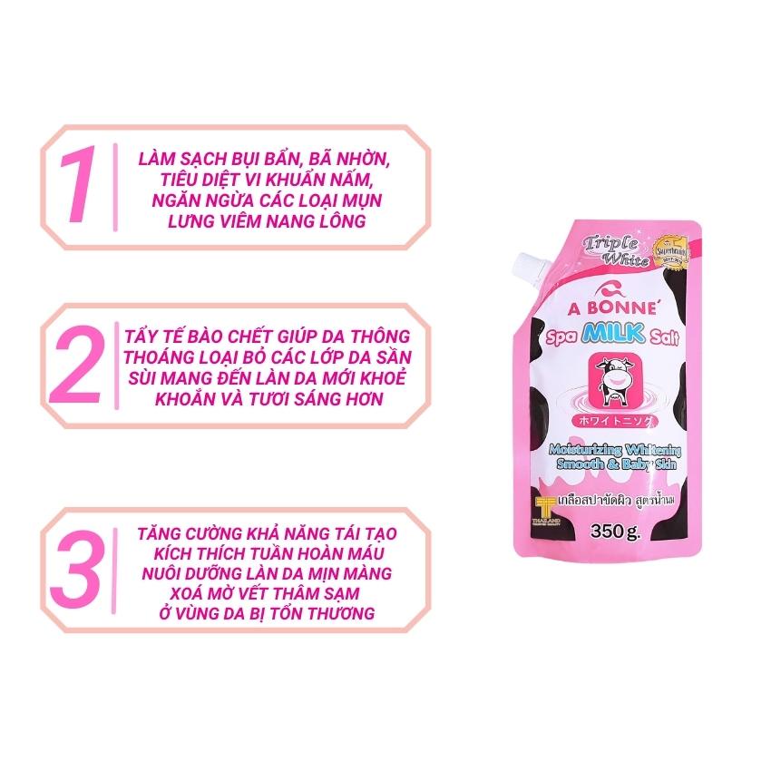 Muối tắm sữa bò tẩy tế bào chết ABonne Spa Milk Salt 350g Thai Lan | BigBuy360 - bigbuy360.vn