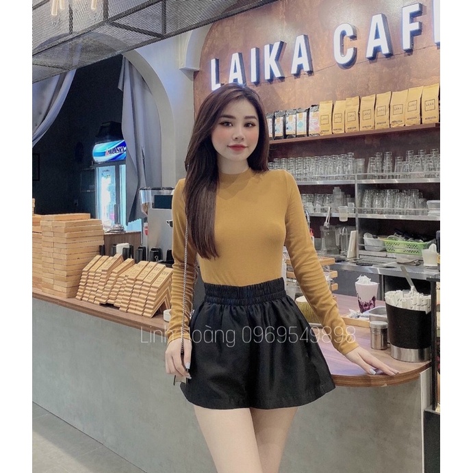 ÁO LEN MỀM MỊN DÀI TAY CỔ 3P CHẤT CO GIÃN 4 CHIỀU MS1929
