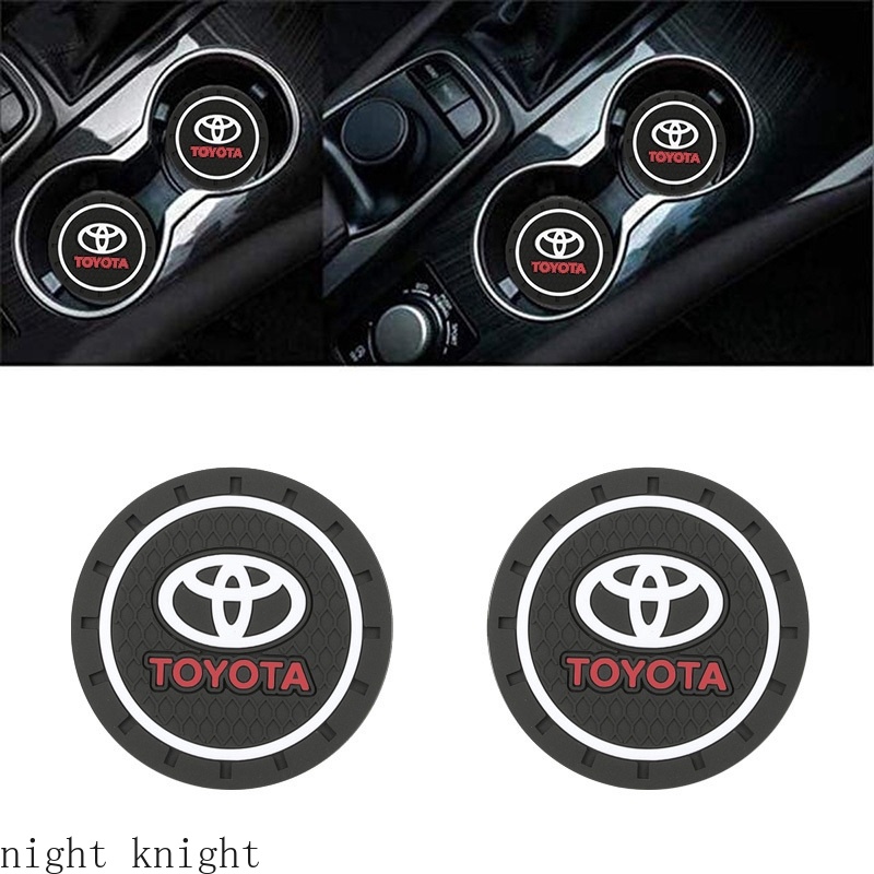 Set 2 Miếng Lót Cốc Nước Chống Trượt Bằng Silica Gel Trang Trí Nội Thất Xe Hơi Cho Toyota Camry Altis Vigo Fortuner CHR Vios Yaris Ativ Hilux REVO Avanza sienta hiace innova
