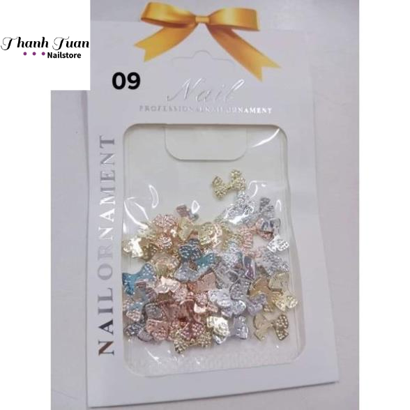 Charm nail cao cấp, Charm gắn móng túi đủ loại bướm nơ trái tim... - Phụ kiện nail