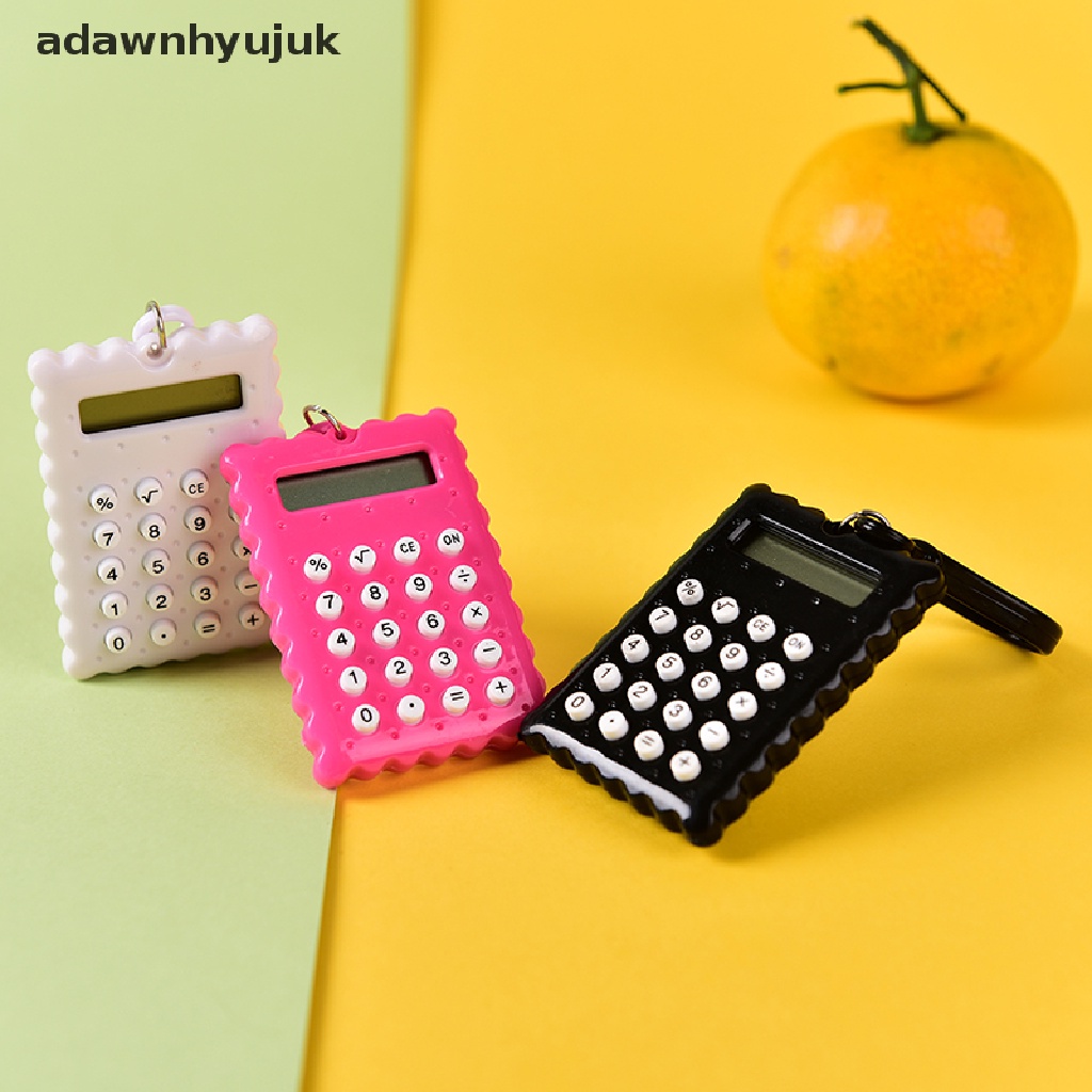 Móc Khóa Máy Tính Điện Tử Mini 8 Chữ Số adawnhyujuk Bằng Nhựa Màu Ngẫu Nhiên