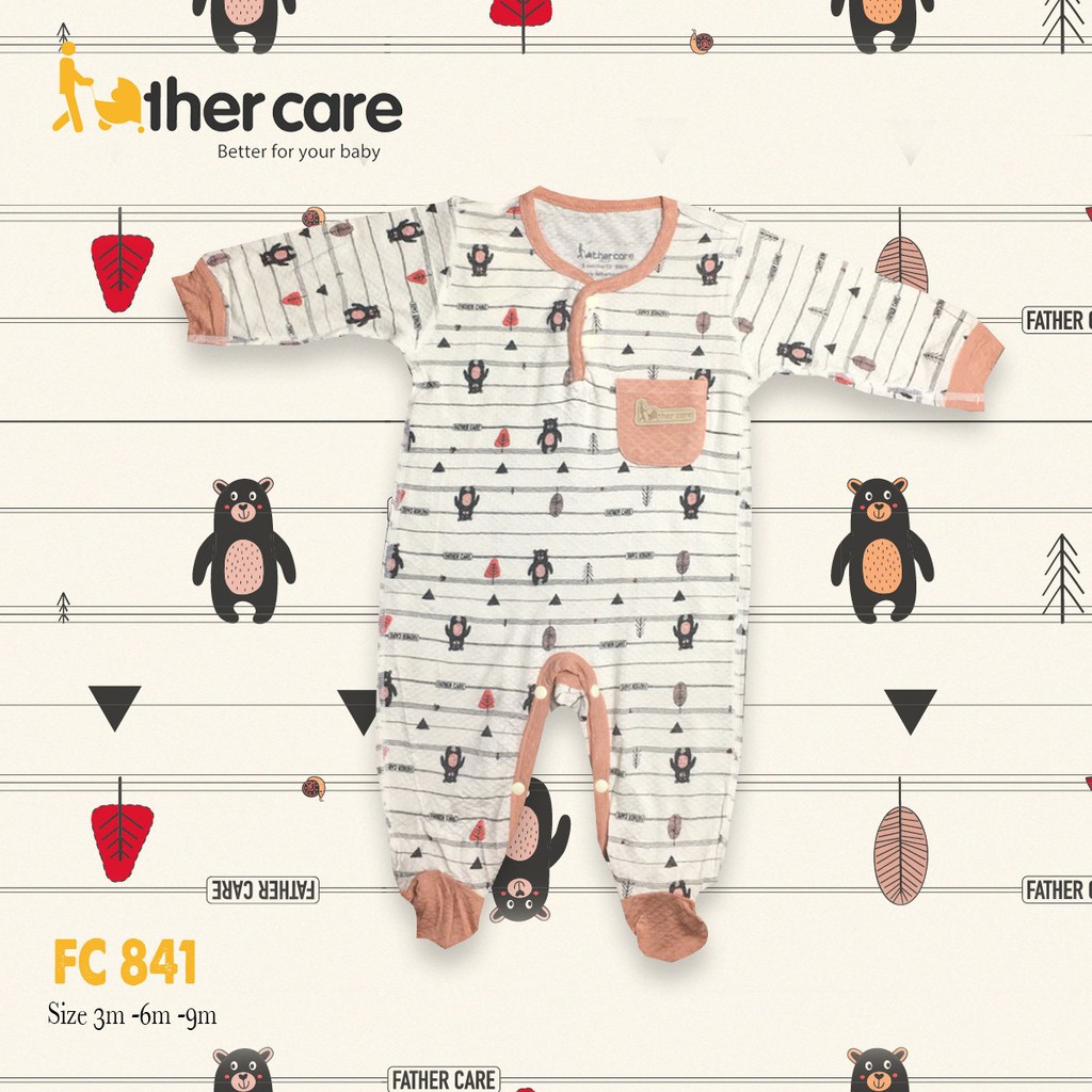 Body FatherCare sơ sinh Nẹp trụ DT - Gấu (Họa tiết) FC841