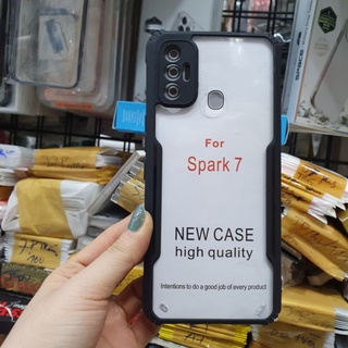 Ốp chống sốc tecno spark 7 viền màu lưng trong