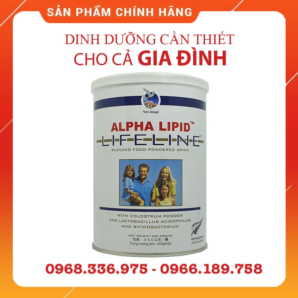 Sữa non Alpha Lipid Lifeline 450g, Sữa non NewZealand chính hãng - thực phẩm bảo vệ sức khỏe cho cả gia đình