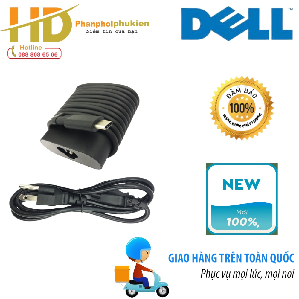 Sạc dành cho Laptop Dell Latitude 12 7275 Adapter 20V-1.5A Type-C - Hàng Nhập khẩu
