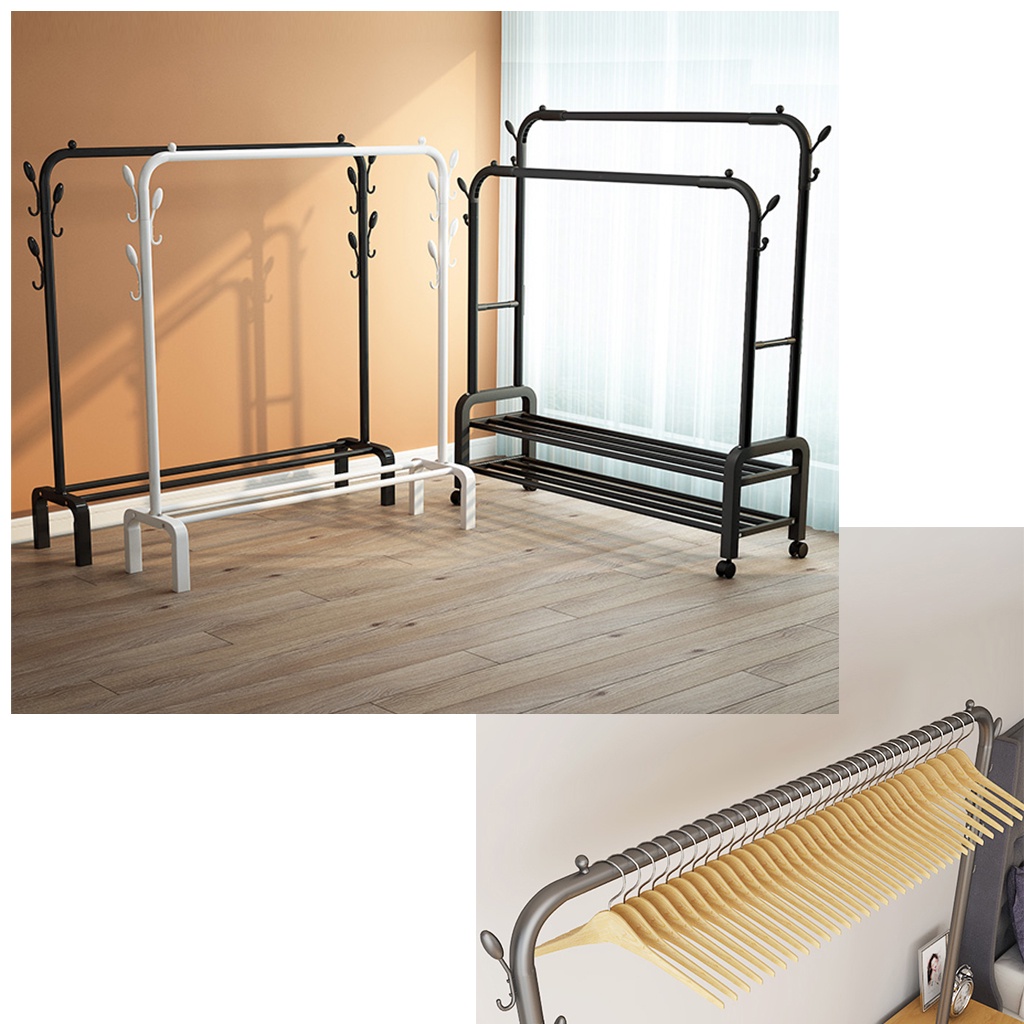 Gía treo đồ quần áo, giày dép Rộng 150CM có 1 hoặc 2 tầng trong nhà, ký túc xá sinh viên giá rẻ - BLUE DEER