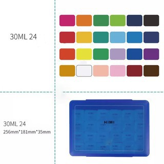 Màu Gouache Himi dạng thạch set 24