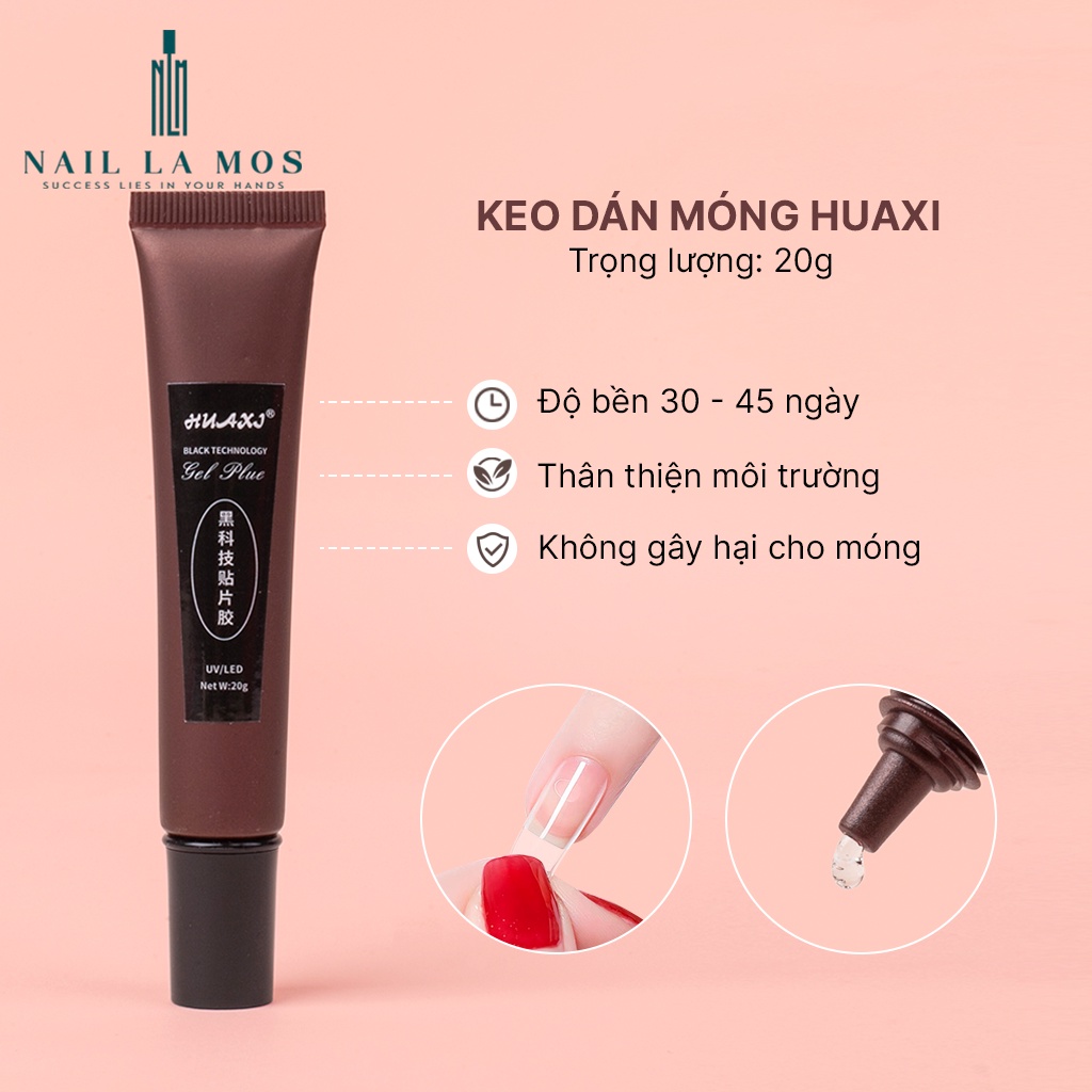 Gel tuýp Huaxi chính hãng dán móng up đa năng tiện lợi - Tuýp gel định hình nail, đính đá chuyên dụng 20g