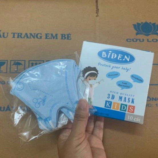 Khẩu trang y tế trẻ em, khẩu trang cute, in hình cá  nhiều màu sắc  cho bé từ 1-6 tuổi hộp 10 cái BIDEN | BigBuy360 - bigbuy360.vn