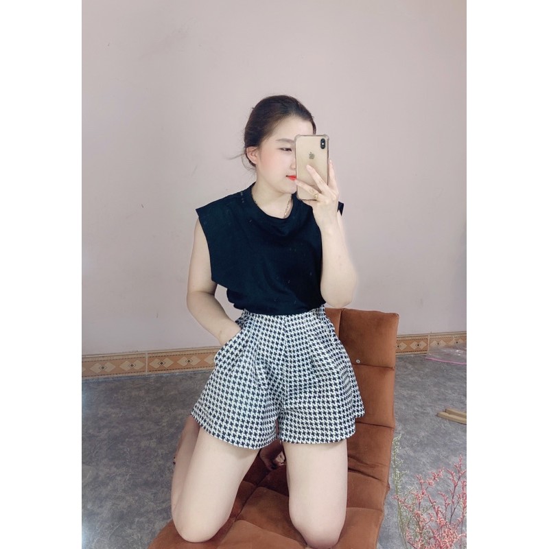 SET ÁO PULL + QUẦN SOOC KẺ ZICZAC | BigBuy360 - bigbuy360.vn