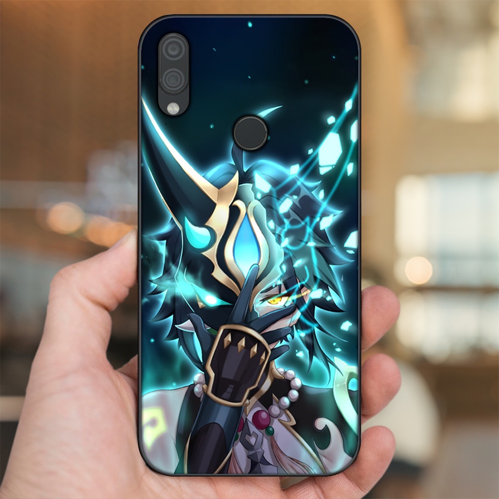 Ốp lưng Xiaomi Redmi Note 7, Note 7 Pro viền đen in hình Xiao Genshin Impact