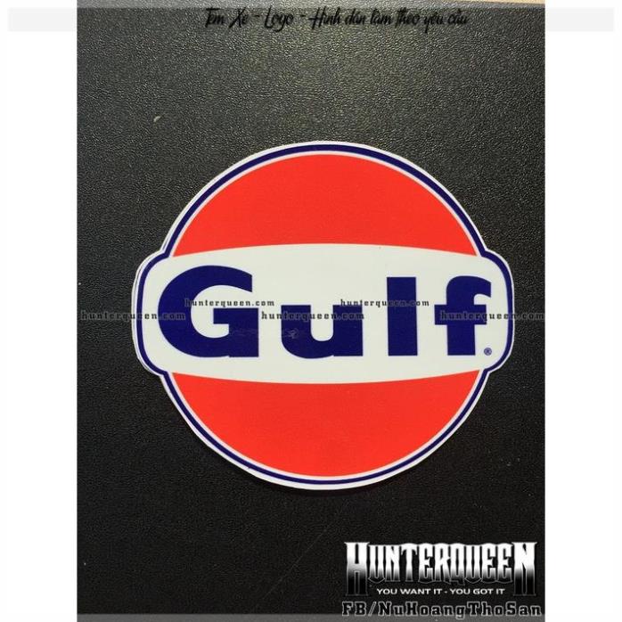 Logo Gulf . Decal hình dán sticker xe gắn máy. Chống nước, không bay màu