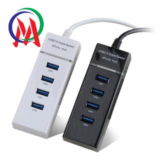 Bộ chia cổng Usb 4 cổng 3.0 hub 7 cổng usb cho máy tính laptop ổ cắm điện có đèn led tiện dụng