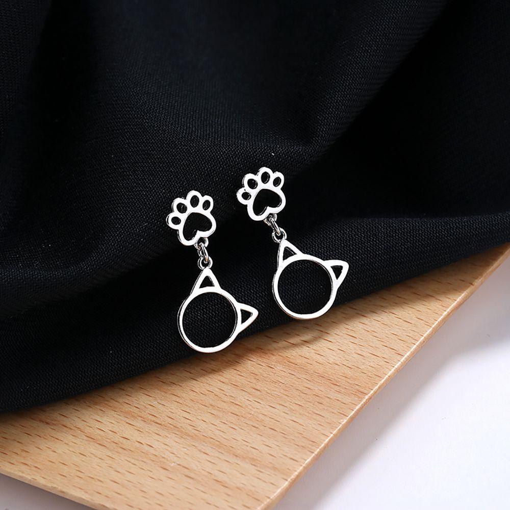 EXPEN Bông Tai Hình Mèo Bằng Đồng Dễ Thương Ngọt Ngào Phong Cách Hàn Quốc Cho Nữ