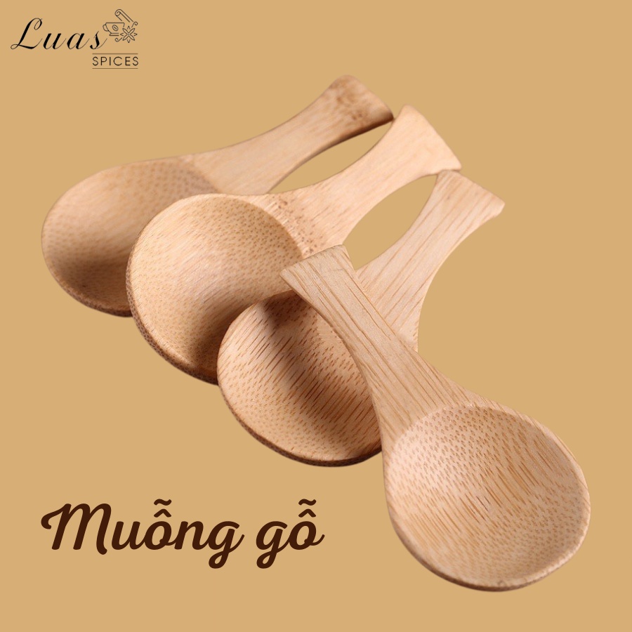 Muỗng gỗ nhỏ gọn múc gia vị tiện lợi cho nhà bếp