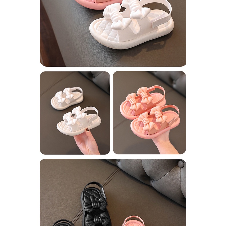 Sandal cho bé quai dán dễ sử dụng, chất liệu cao su non mềm dẻo chống trơn trượt.
