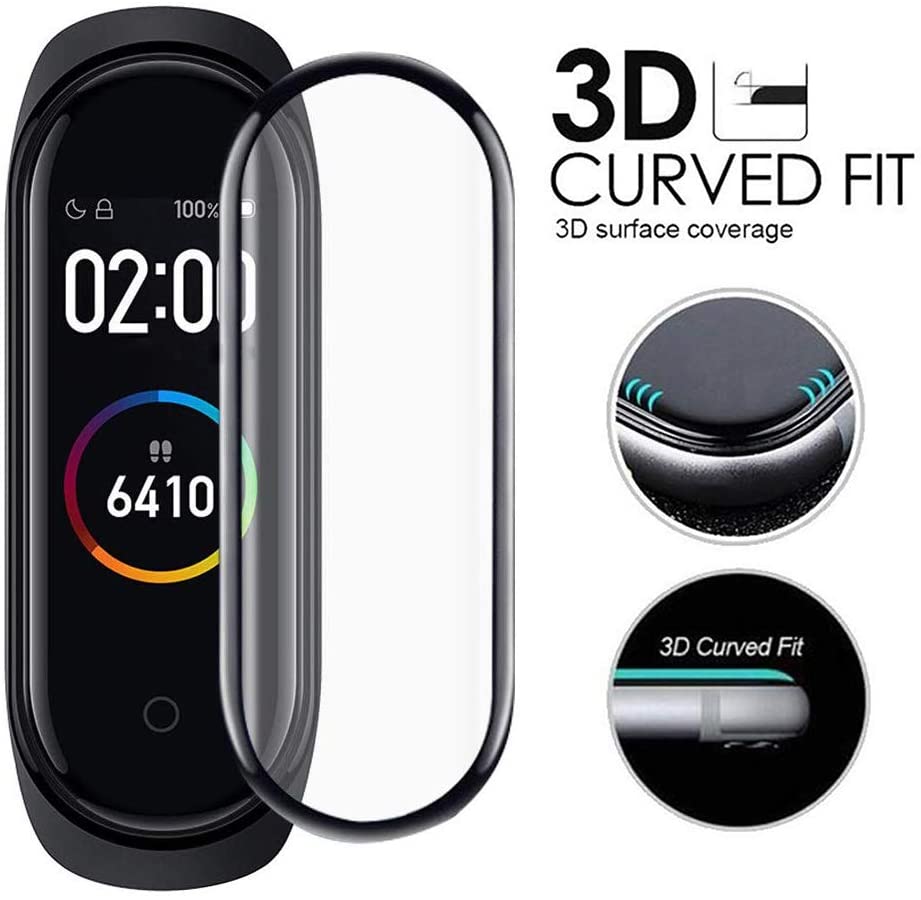 Set 2 Kính Cường Lực 3d Bảo Vệ Màn Hình Dành Cho Xiaomi Mi Band 4