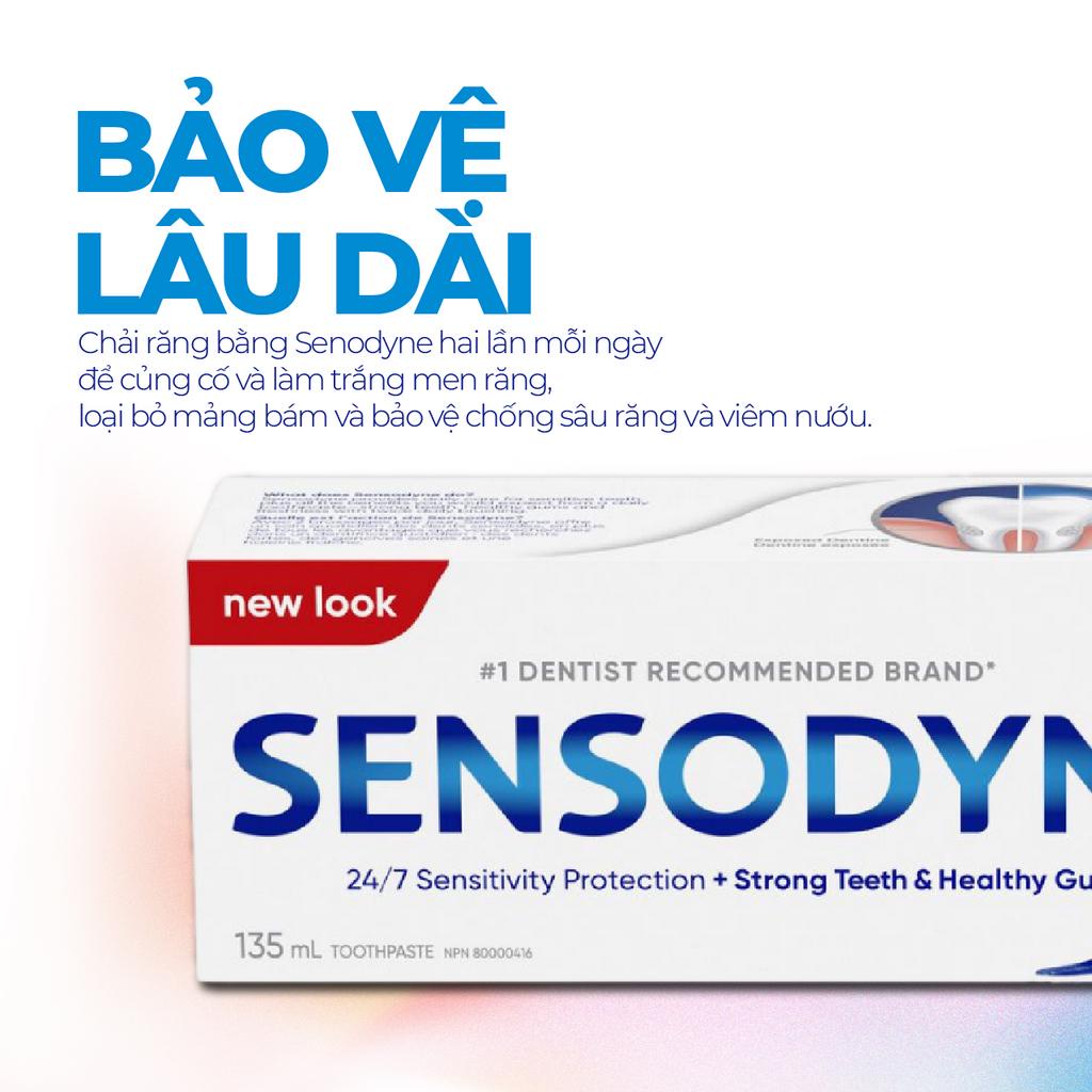 [Value Size 135ML] Kem Đánh Răng Sensodyne Brilliant Whitening - Phục Hồi Trắng Răng, Bảo Vệ 24/7, Hương Vị Tươi Mát