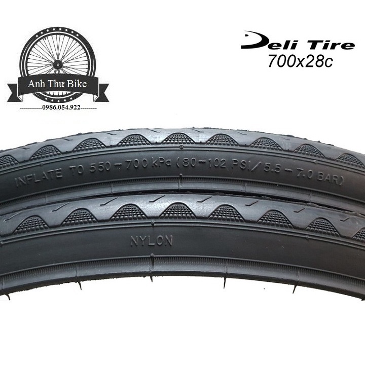 Cặp 2 cái vỏ lốp xe đạp thể thao Deli Tire S601 700x28c - 2 chiếc