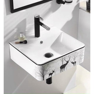 CHẬU RỬA LAVABO BÀN ĐÁ TREO TƯỜNG - 114