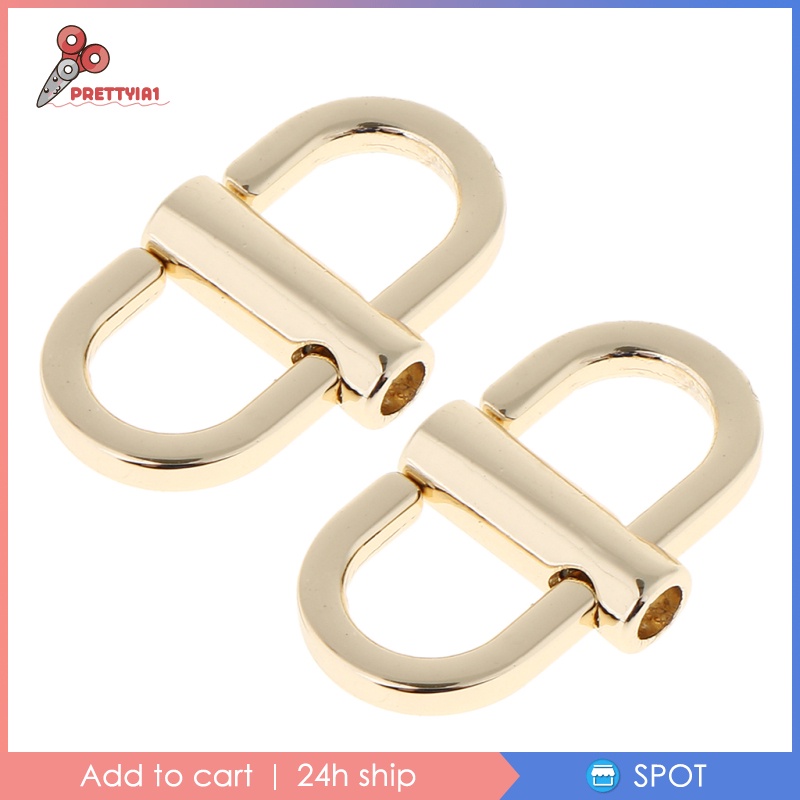 Set 2 Dây Móc Túi Xách Khóa Kim Loại Prettyia1 Có Thể Điều Chỉnh