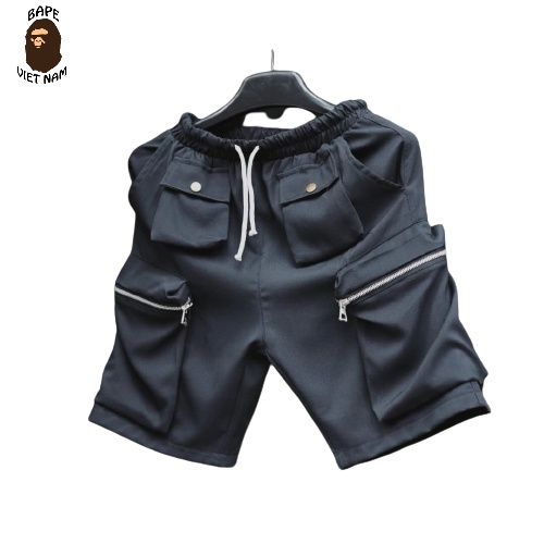 Nhiều mẫu Quần short Nam túi hộp, Quần đùi Nam phong cách Street Wear, Chất liệu Kaki co dãn nhẹ, Màu đen