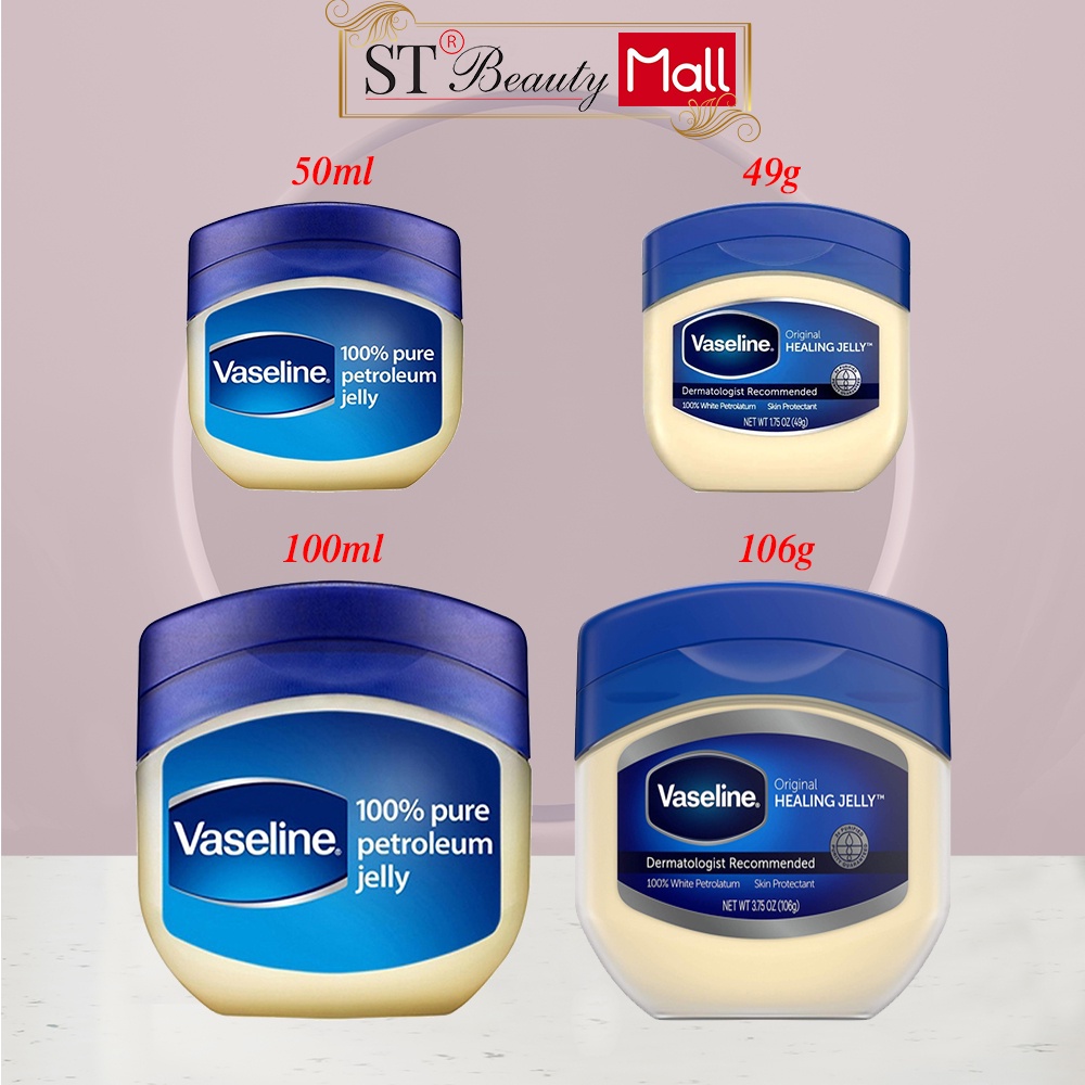 Sáp dưỡng Vaseline Pure Petroleum Jelly Original - Dermatologist đa năng dưỡng ẩm bảo vệ và an toàn cho da 50ml Mỹ