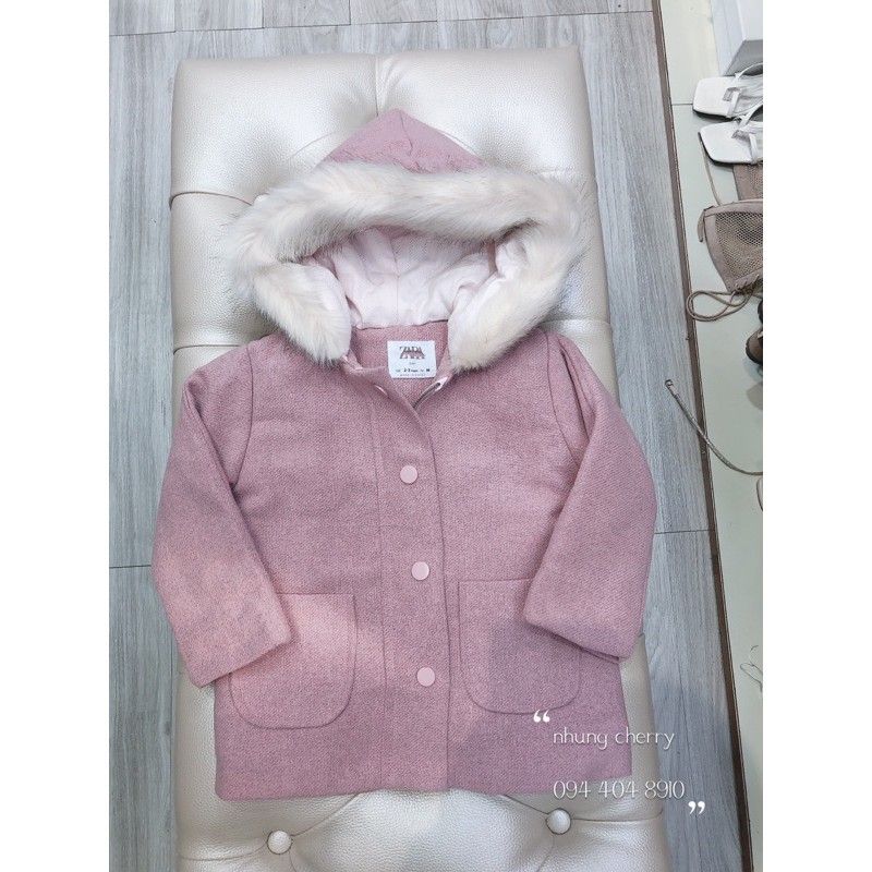 Áo khoác dạ hồng zara hàng xuất dư xịn