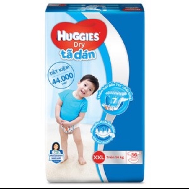 Tã Dán Huggies Dry size XXL - 56 Miếng