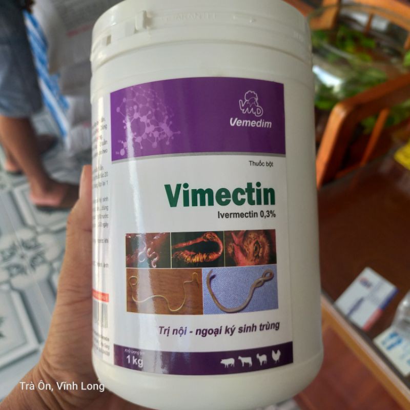 vimectine trị nội ngoại ký sinh trùng trên vật nuôi như ve, ghẻ và các loại giun ký sinh