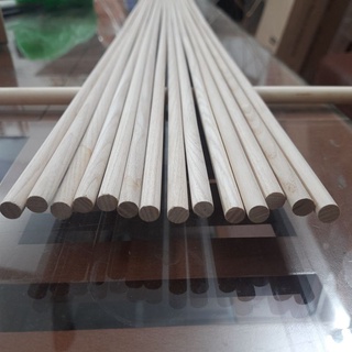 Thanh gỗ Tròn Dài 1m phi 9-10mm ( Cong queo - xấu)
