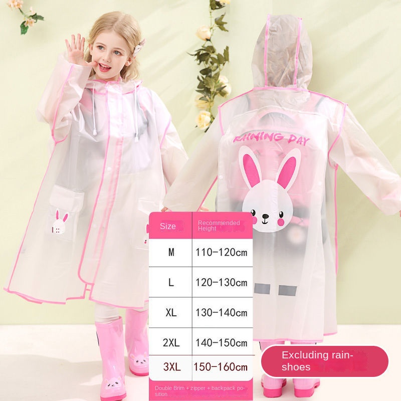 ♛Bộ Áo Mưa Chống Thấm Nước Họa Tiết Hoạt Hình Dễ Thương Cho Bé