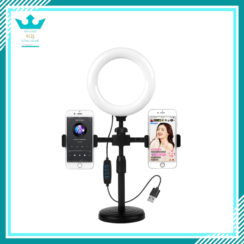 Đèn Livestream Để Bàn DK099 - Đèn Livestream Bán Hàng, Chụp Hình, Quay Video, Makeup Gấp Gọn Tiện Lợi