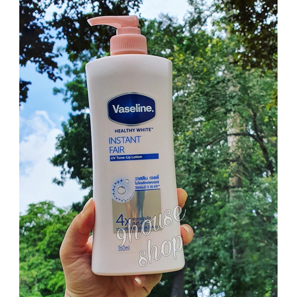 (4X-Chai Có Vòi) 01 Chai Dưỡng Thể Vaseline Healthy White Instant Fair 4X Thái Lan 350ml | BigBuy360 - bigbuy360.vn