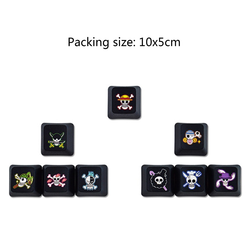 Set 9 nút bàn phím PBT hoạt hình OEM WASD