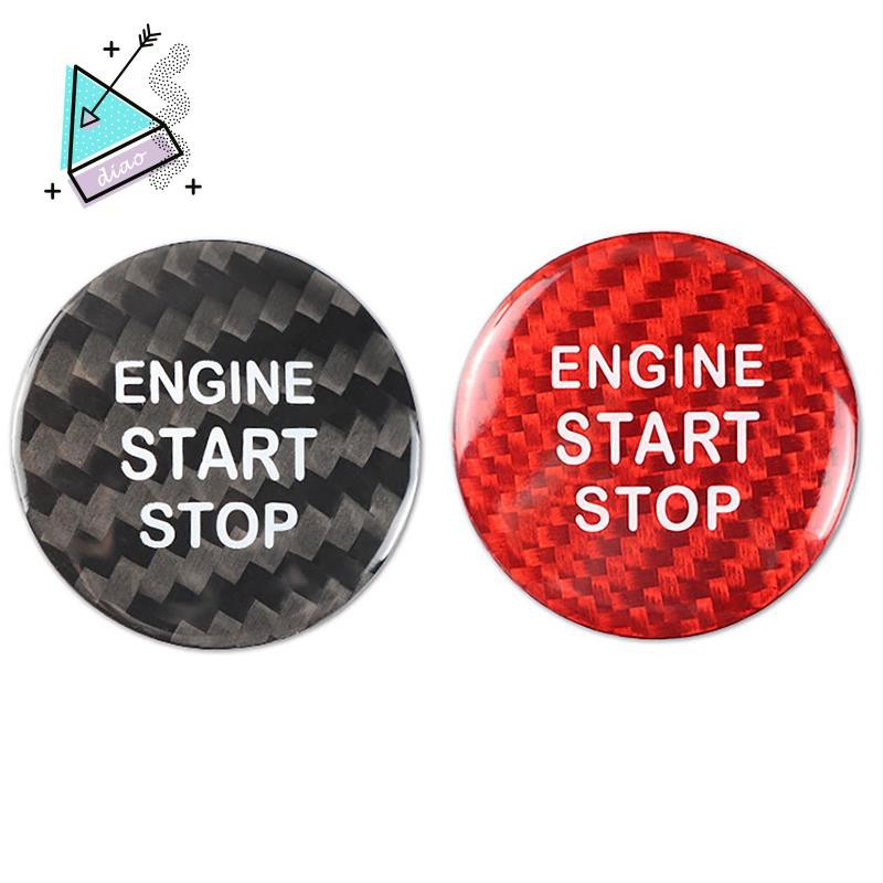 Carbon Fiber Car Engine Start Stop Lgnition Key Ring Sticker for Subaru BRZ Toyota 86 2013-2019 Auto Accessories Red