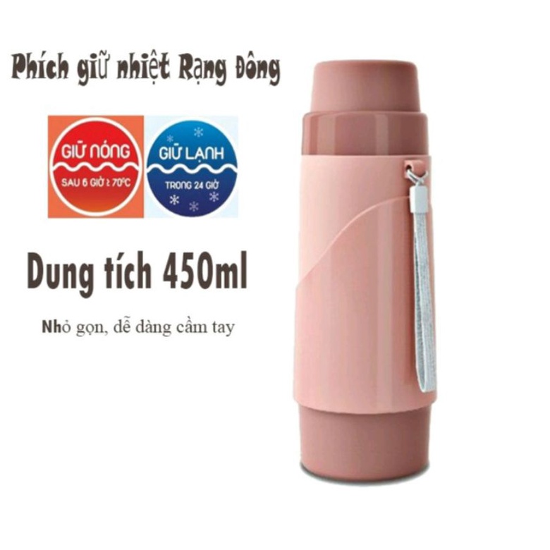 Phích Giữ Nhiệt Cầm Tay 450ml Rạng Đông