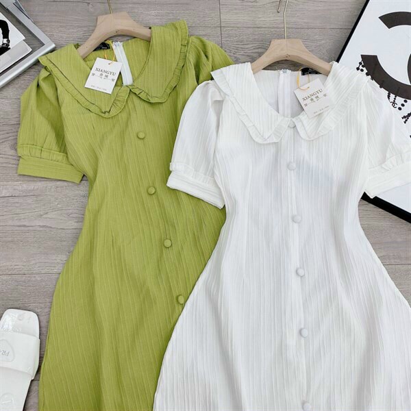 Đầm maxi dáng dài dự tiệc, đầm tiểu thư tay phồng phong cách cá tính, dễ thương