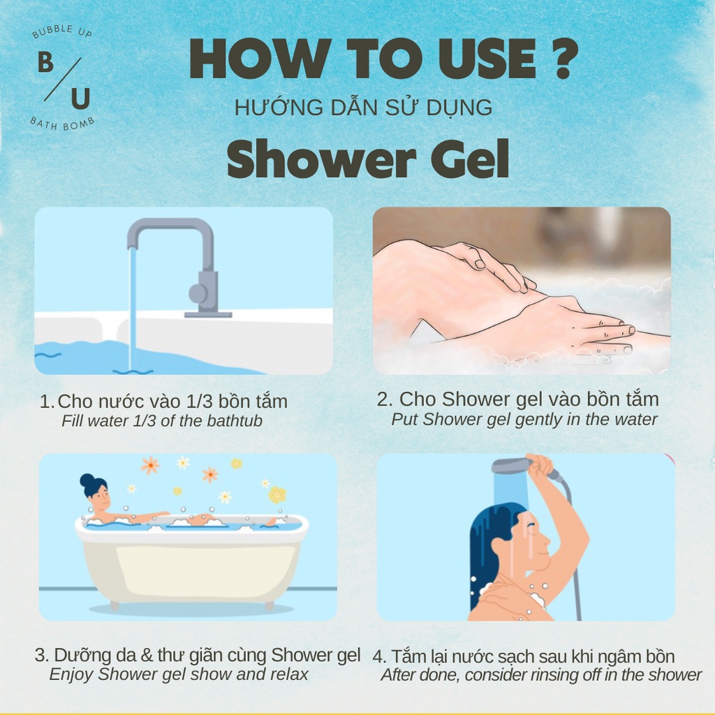 DISTANT SKY Shower Gel/ Gel tạo bọt / Gel tạo bọt bồn tắm