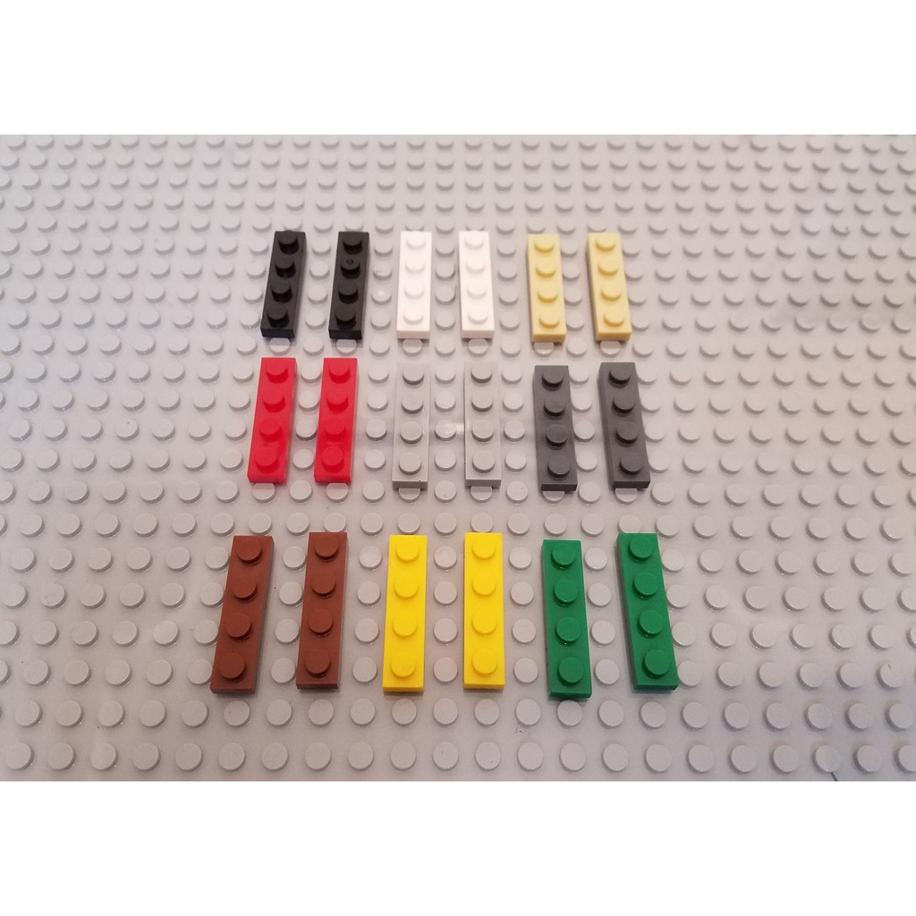 Lego part 1x4 dẹt cơ bản các màu sắc ( 20v )