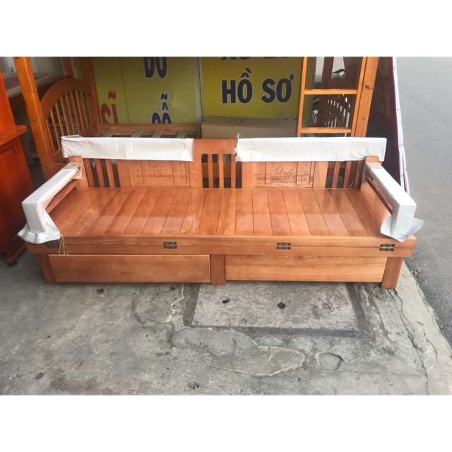 Ghê gấp hộc kéo 1m2 x 2m