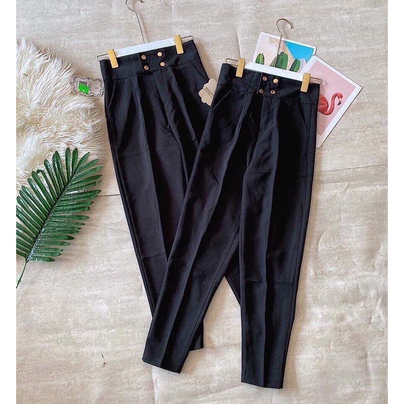 [ Mã FAMAYWA giảm 10K đơn 50K] Quần baggy nữ 4 cúc cạp cao mẫu mới | BigBuy360 - bigbuy360.vn