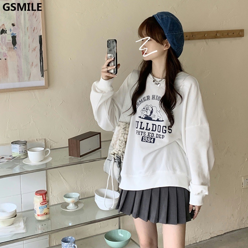 Áo Sweater Mỏng In Hình Dễ Thương Mùa Thu Hàn Quốc