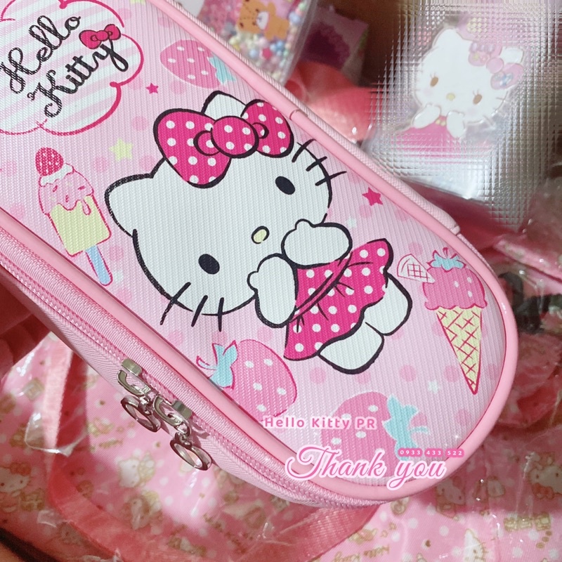 Bóp đựng bút viết - mỹ phẩm Hello Kitty