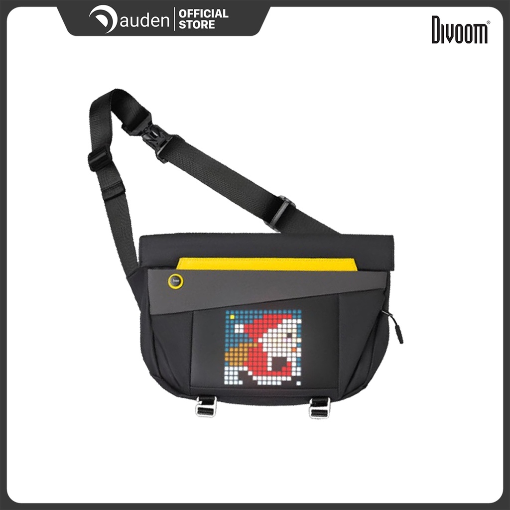 Túi đeo chéo DIVOOM Pixoo Slingbag-V hiển thị màn hình LED, có thể đựng Laptop/iPad 11 inch - Hàng chính hãng