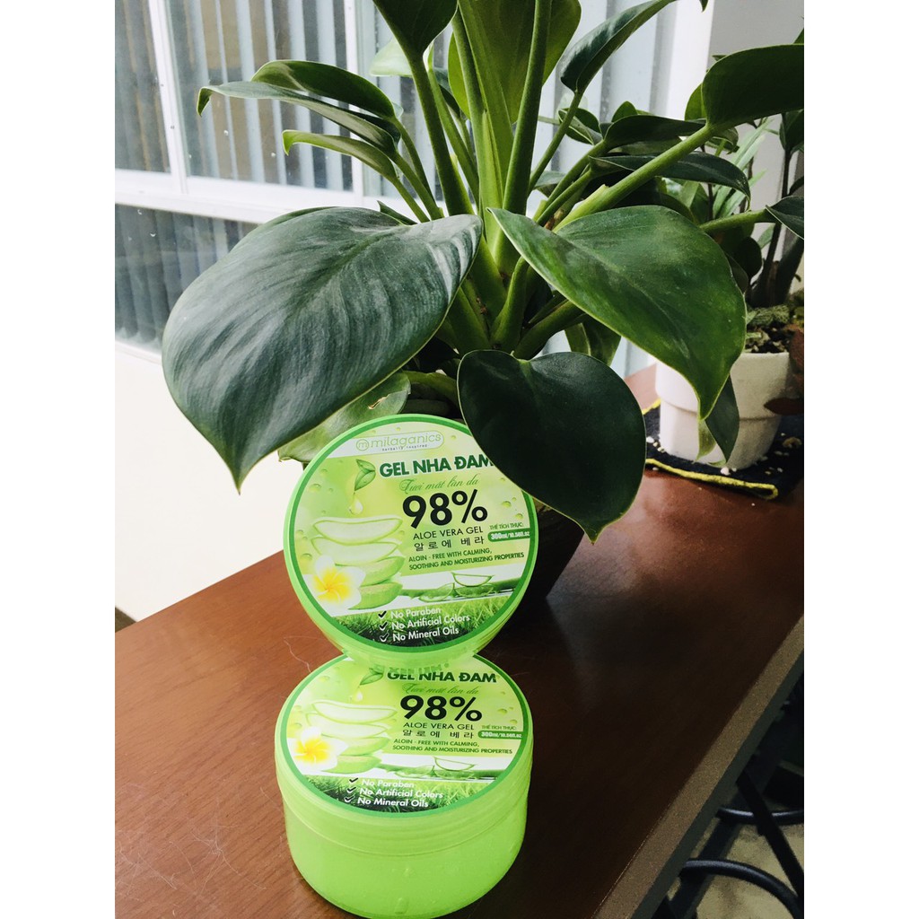 Gel nha đam tươi 98% Milaganics 300g