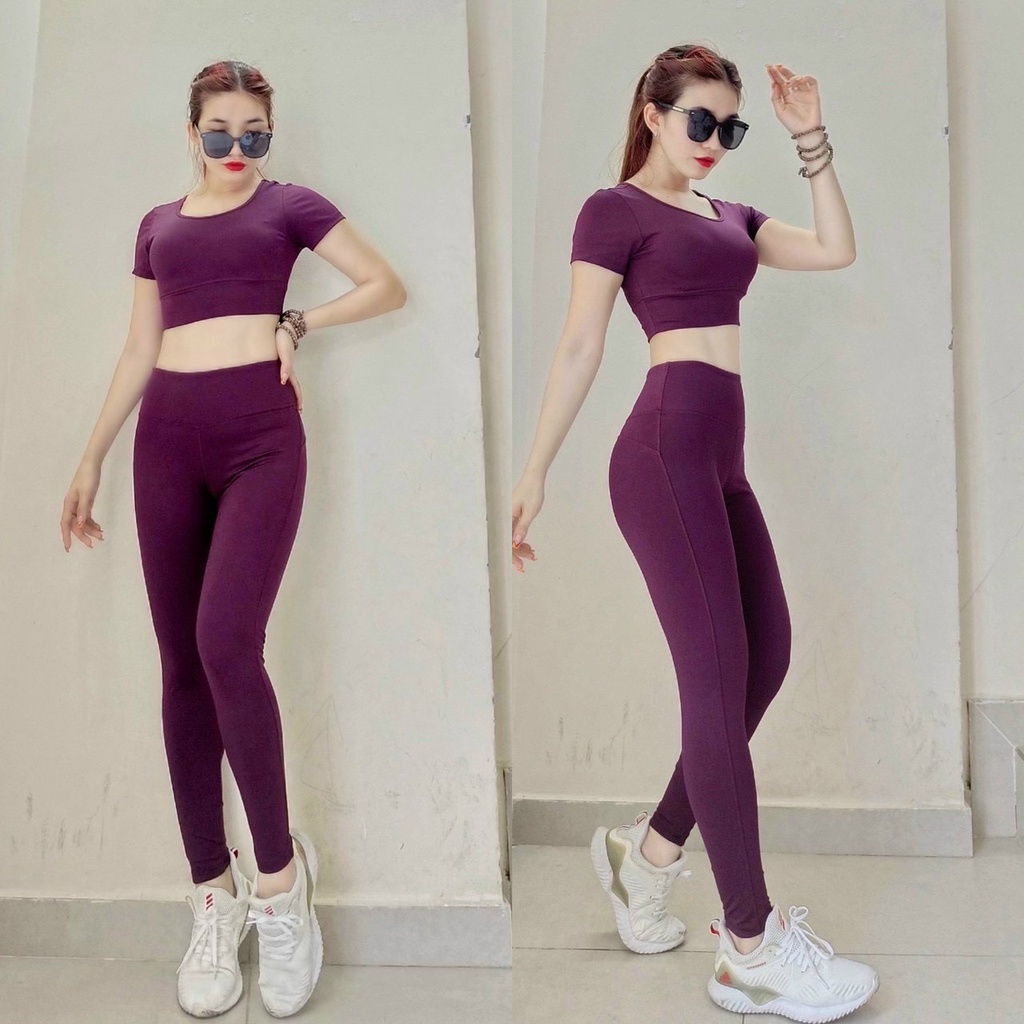 Bộ tập Gym nữ, đồ tập gym, yoga, aerobic nữ có tay chất đẹp BGM35(D19/D16/D27/D02)