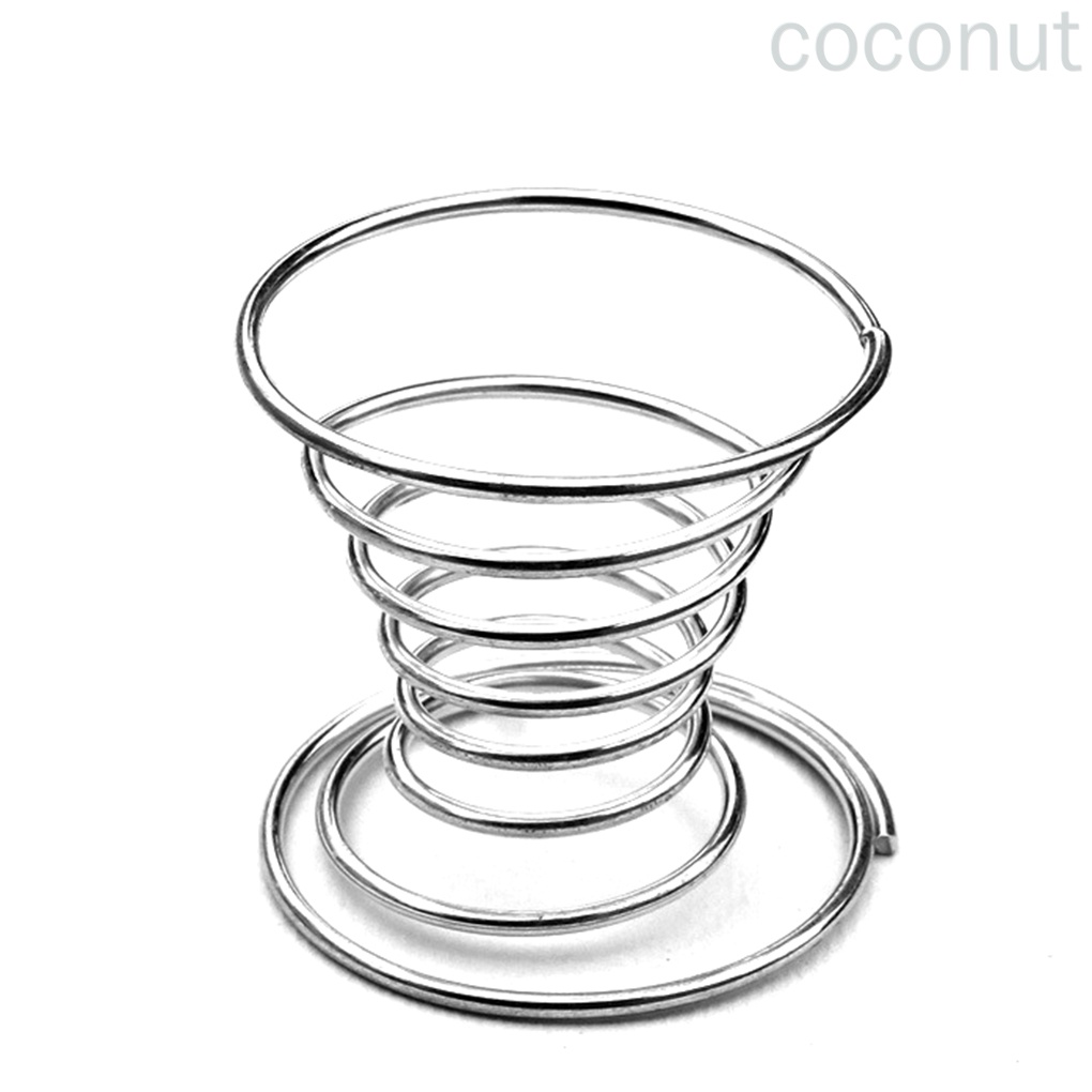 Cốc Đựng Trứng Luộc Hình Xoắn Ốc Bằng Kim Loại Cứng Tiện Dụng Cho Nhà Bếp